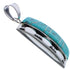 Genuine Sterling Silver Heavy Turquoise Pendant Jewelry PX30667